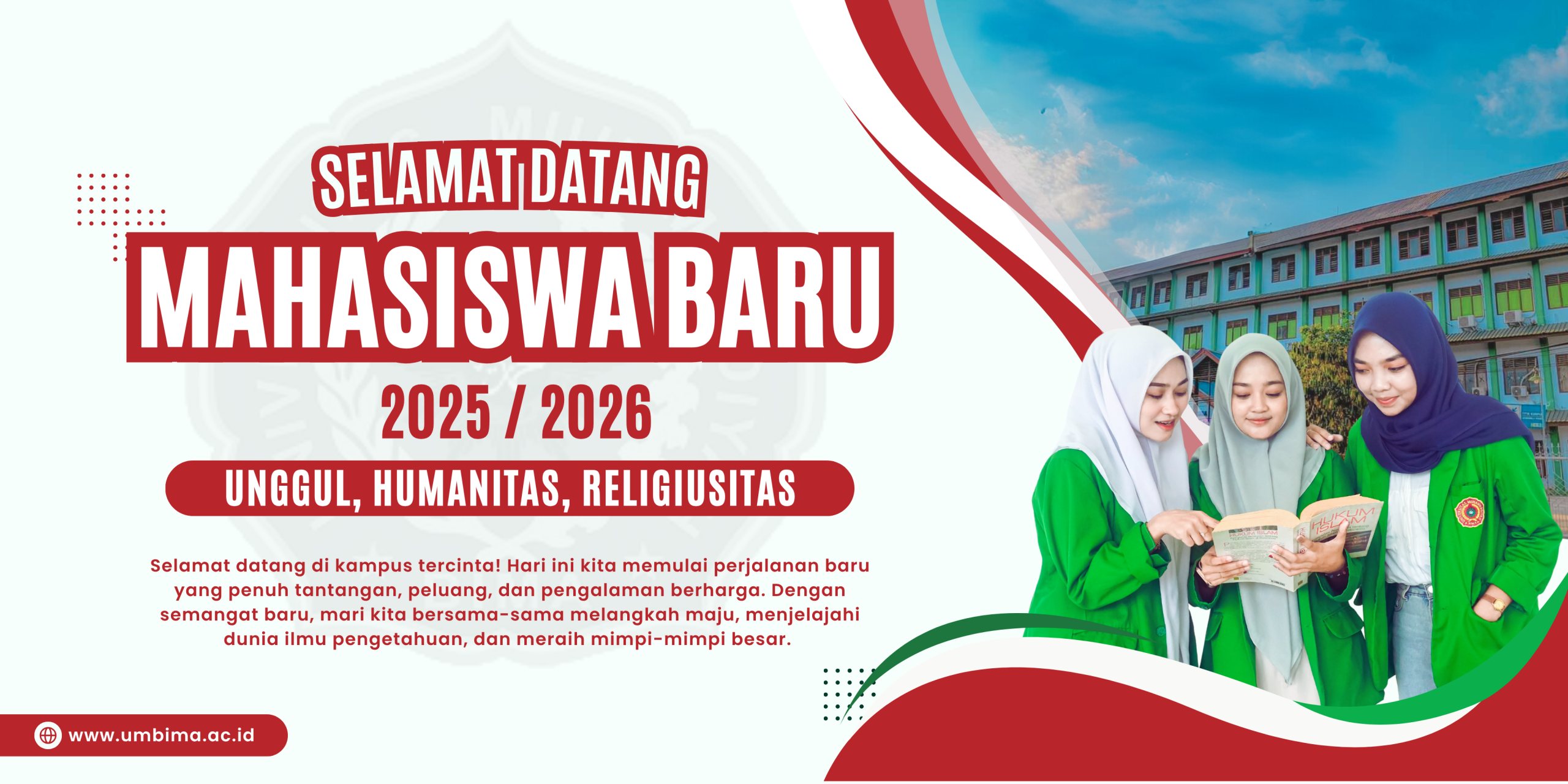 Hijau dan Putih Modern Selamat Datang Mahasiswa Baru Banner (1)